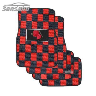 Sonsang Hot Sale Checker Car Mat Carpet with Logo