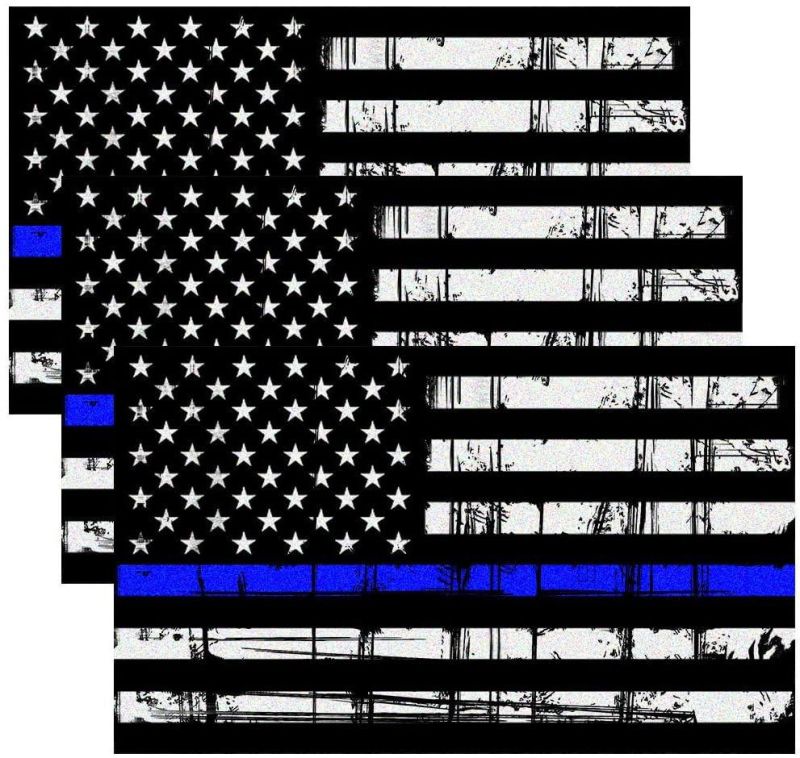 Customized Heavy Duty Car Truck SUV Thin Blue Line American Flag Magnet Decal Car Magnetic Sticker