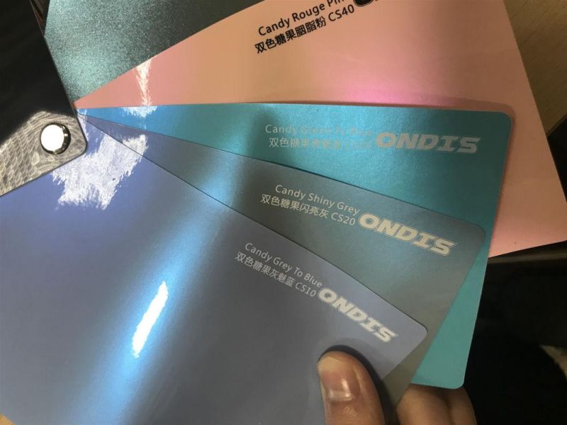 New Product High Glossy Chameleon Candy Grey to Blue Vinyl Car Body Sticker