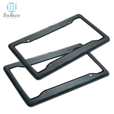 License Plate Frame Chrome Carbon Fiber