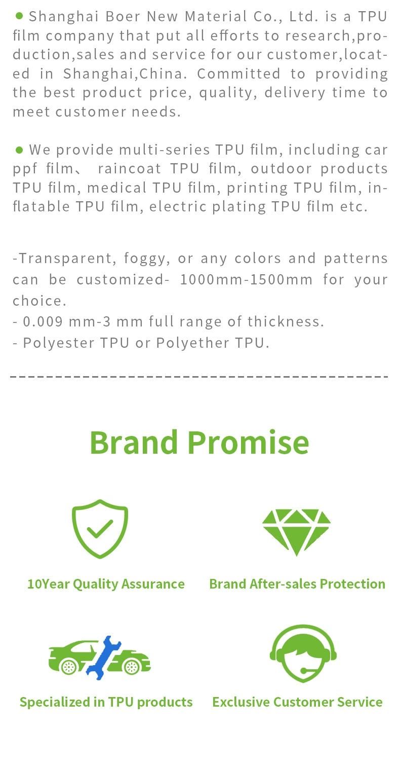OEM High Quality TPU Ppf Glossy Car Wrap Film 7.5mil