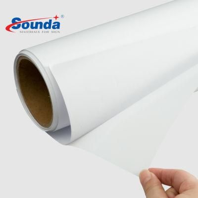 China Manufacturer PVC Vinyl Waterproof White Printable Self Adhesive Vinyl Roll