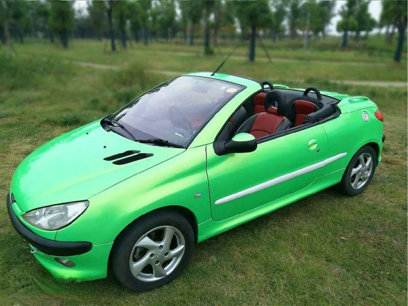Ultra Glossy Magic Gold Apple Green Car Vinyl Wrap Film