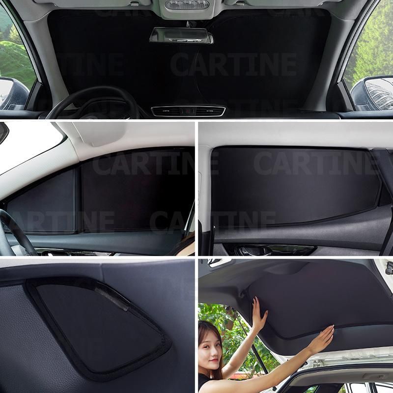 Opaque Mesh Car Sunshade, Custom Fit Magnet Car Sun Shades, Car Curtain