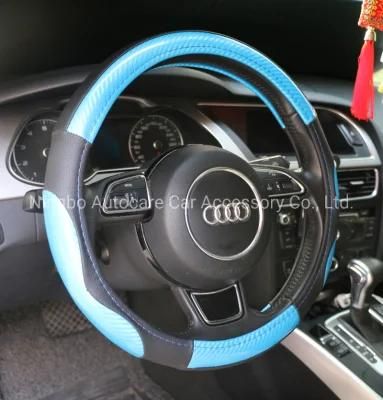 Carbon Fiber PVC Car Steering Wheel Cover