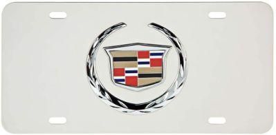 Silver 3D Stainless Steel License Plate Frame for Cadillac, Cadillac Tag License Plate for All