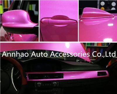 Ondis 1.52*18m Car Decoration High Glossy Pink Candy Color Car Vinyl Wrap