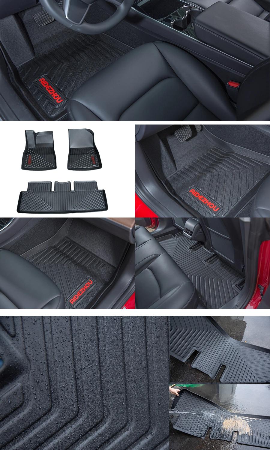 3D 5D All Weather TPE Car Accessories Car Floor Mats for Tesla Model 3