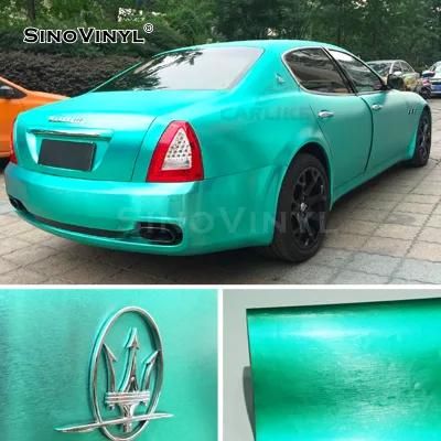 SINOVINYL Reasonable Price Easy Install PVC Material Film Chrome Brushed Metal Car Vinyl Wrap