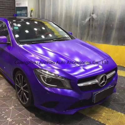 Purple Metallica Satin Lightning Car Vinyl Decoration Film