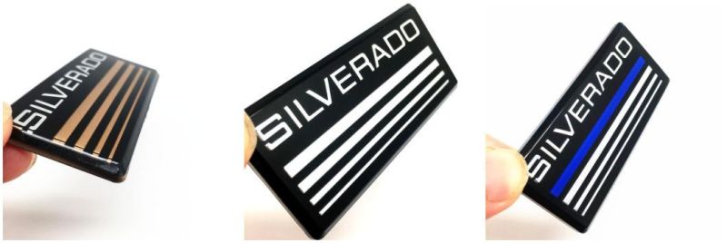 for Chevrolet Silverado Chevy Camaro Emblem Fender Badge Decal Sticker Logo Car Accessories Car Parts Gmc Sierra Decoration ABS Plastic Silverado Letter Emblem