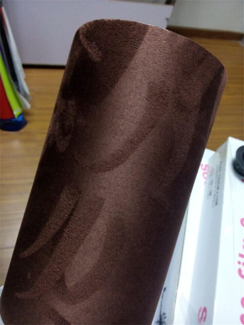 Black for Car Interior Decoration Adhesive Sticker Vinyl Wrap Roll Fabric Suede Fabric Film