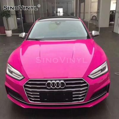 SINOVINYL Low Initial Tack Film Premium Super Gloss Crystal Sticker Air Bubble Free Car Film Sticker