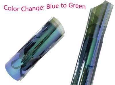 Decorative Blue to Green Chameleon Solar Film for Car Tinting