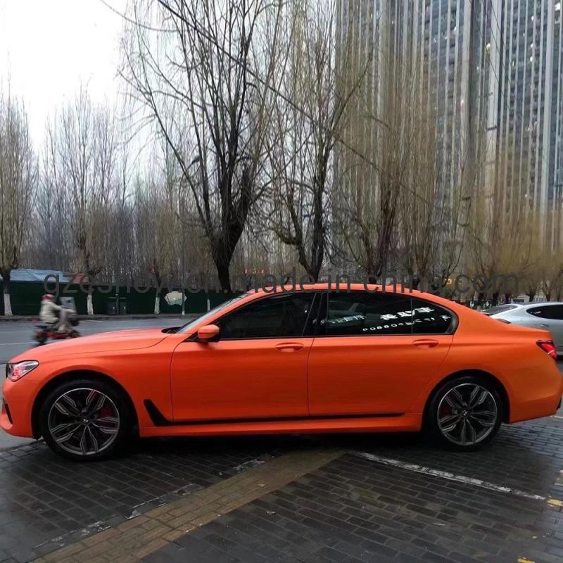 Air Bubble Free Matte Orange Car Wrap Film for Car