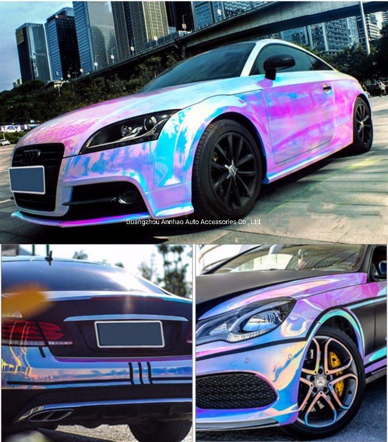 Colorful Rainbow Mirror Chrome Tint Car Body Vinyl Wrap Film