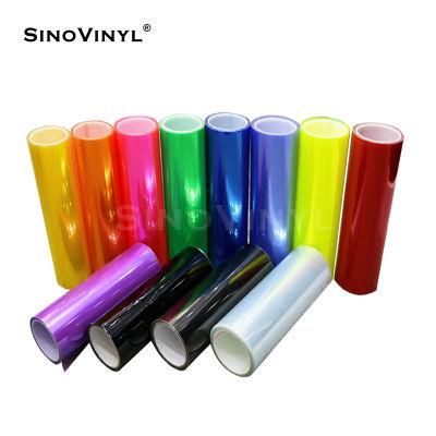 SINOVINYL PVC Pink Yellow Purple Film Light Black Auto Wrap Car Headlight Vinyl Hot Selling Easy Installation Colored Change Body Stickers