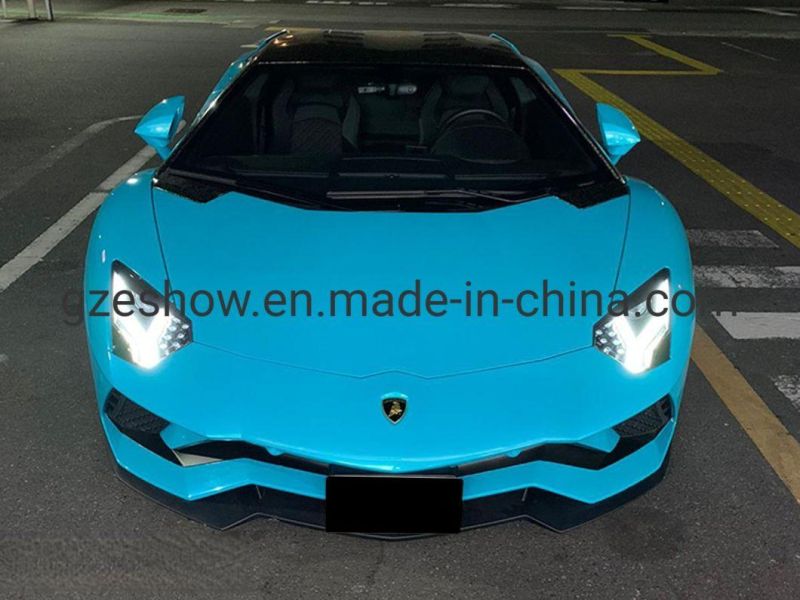 Glossy Metallic Lake Blue Car Decoration PVC Film for Car