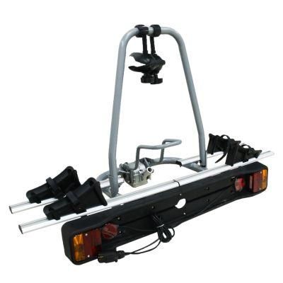 OEM Manufacturer Portable Aluminum Alloy 60kg Load Car Rear Hitch Bike Rack 2 Bikes Carrier Rack for Car