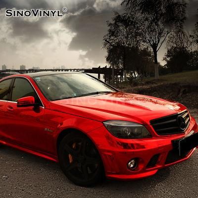 SINOVINYL Factory Wholesales Vehicle Decal Wrapping Mirror Chrome Gold Car Wrap Vinyl