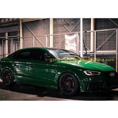 Glossy Crystal Gloss Car Wrap Vinyl Pet Crystal Irish Green