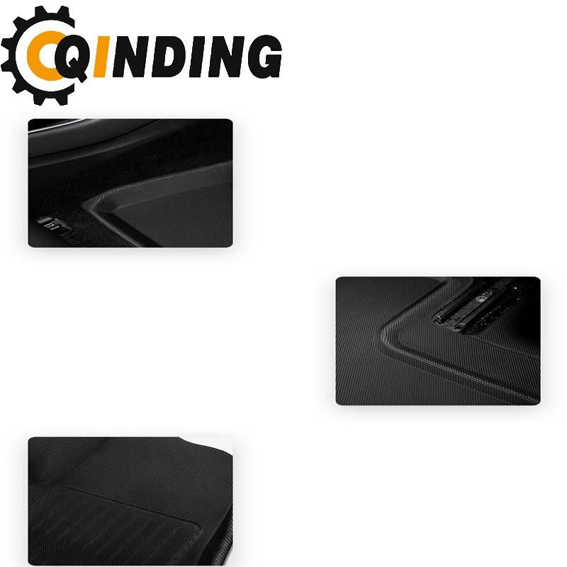 Heavy Duty Universal 3PCS PVC Rubber Car Floor Mats All Weather Protection in Black Color - Trimmalbe Semi-Custom Fit