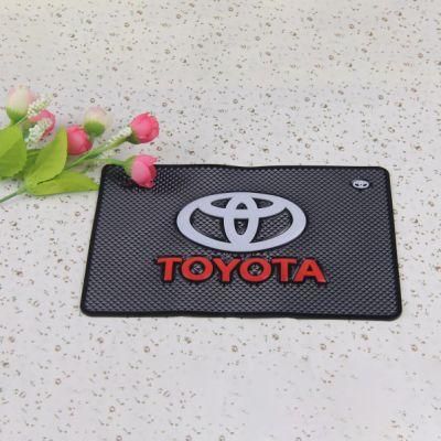 Factory Customized High Quality PVC Rubber Silicone Phone Anti Slip Mat with Car Logo