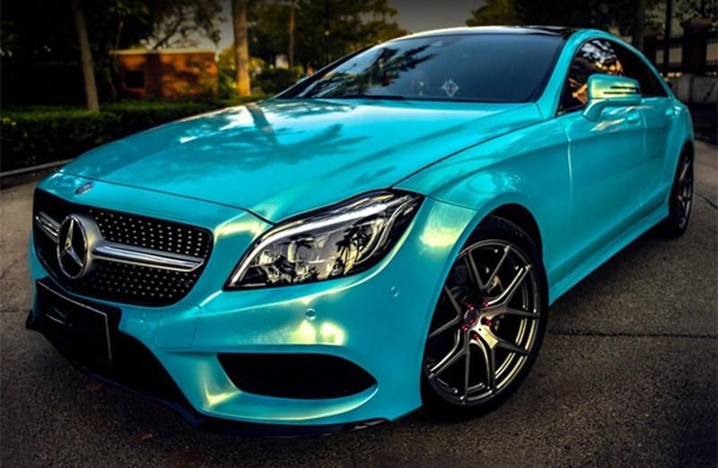 Magic Gold Blue Chameleon Vinyl Film Body Sticker
