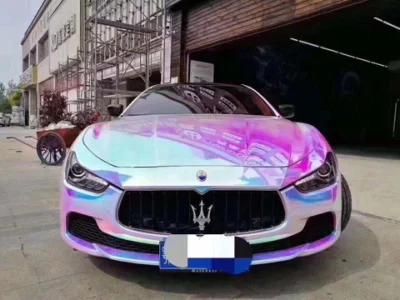 1.52*18m Size Holographic Car Wrapping Sticker Rainbow Mirror Chrome Vinyl