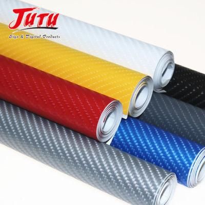 Jutu Non-Absorb Water 3D Carbon Fiber Vinyl Car Adhesive Sticker Applied on Cars