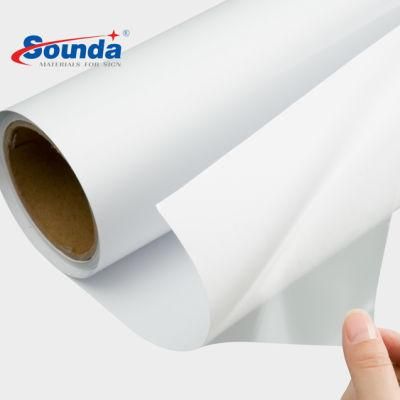 White Eco Solvent Printable Self Adhesive Vinyl 100mic White PVC Sticker