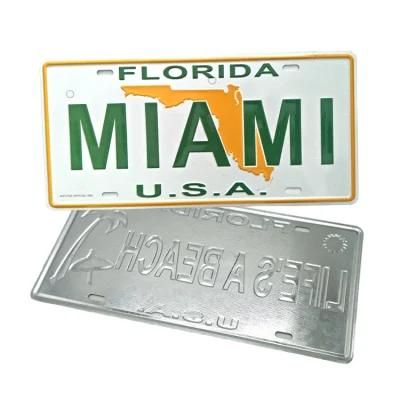 Home Decorative Car Number Aluminum License Plate Custom Souvenir License Plate