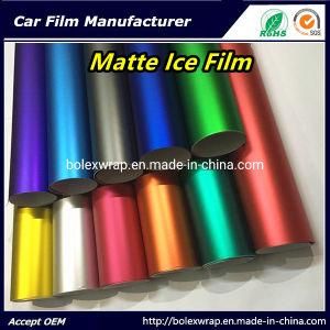 Hot Sale Matte Chrome Ice Car Sticker, Chrome Car Wrap Vinyl 152cm Width