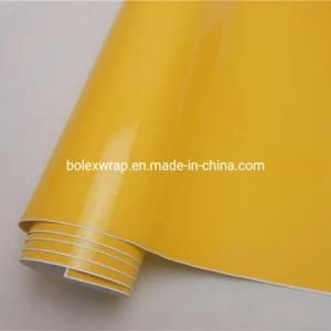 Colors Glossy Yellow Vinyl Film Car Film Wraps Film Foil Bubble Free for Car Sticker Film