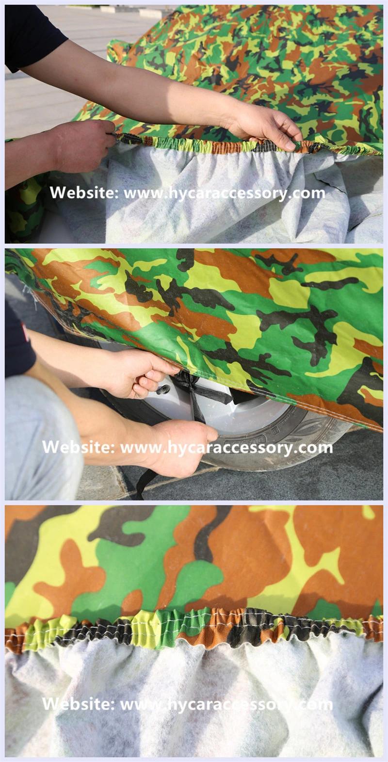 Wholesale Oxford Manful Shrink Camouflage Waterproof Sunshade Folding Car Cover