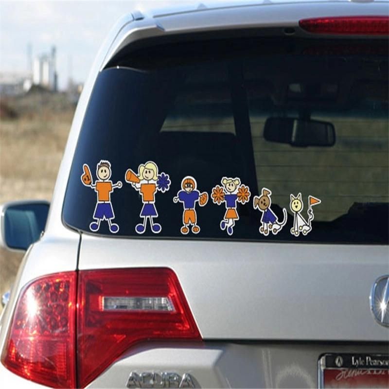 Full Color Waterproof Car Family Sticker Decals