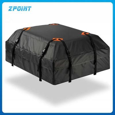 Car Roof Bag Cargo Carrier, 15 Cubic Feet Waterproof Rooftop Cargo Carrier with Anti-Slip Mat