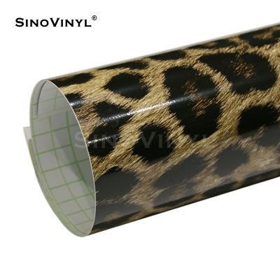 SINOVINYL Leopard Skin Car Body Design Sticker Vehicle Vinyl Wrap Car Film Aniaml