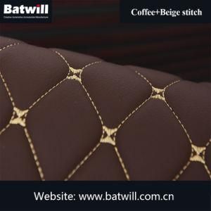 Embroidery Quilted PU PVC Synthetic Leather for Car Seat for furniture with Foam