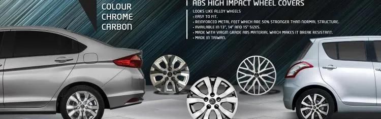 Silver Coating 12 13 14 15 16 Inch PP Car Wheel Cover