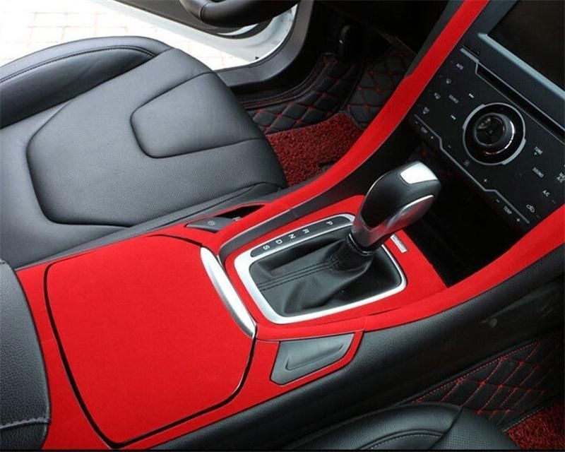 Interior Sticker Red Velvet Fabric Car Wrap Film