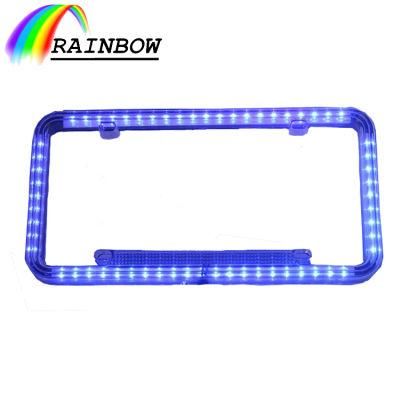Cheapest Factory Price Car Parts Waterproof LED Light Custom Printed Neon License Plate Frame/Holder/Mold/Cover American Size Auto Cars