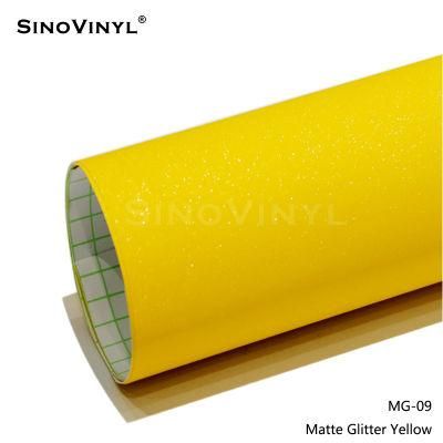 SINOVINYL Factory Price Matt Glitter Diamond PVC Adhesive Glue Vinyl Sticker Car Wrap