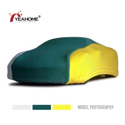 Patchwork Color Design Elastic Breathable Dust-Proof Indoor Car Cover