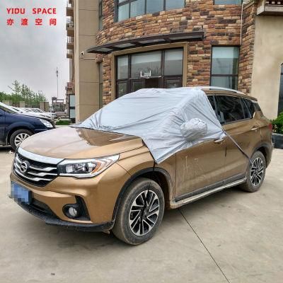 Outdoor Waterproof Sunproof MPV Van SUV Sedan Half Auto Cover