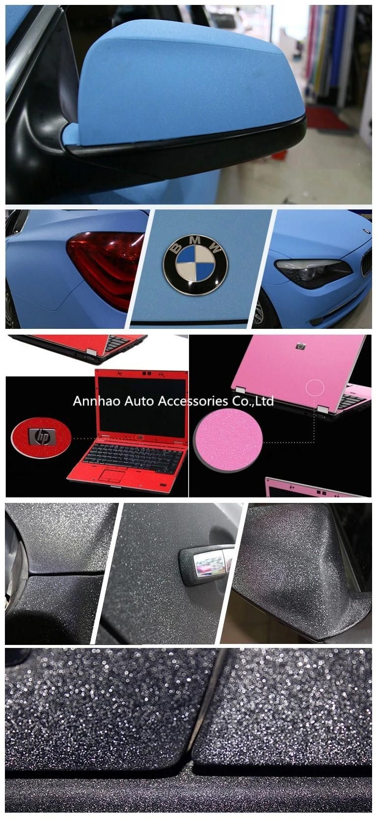 1.52*28m Black Glitter Diamond Matte PVC Film Car Body Wrap