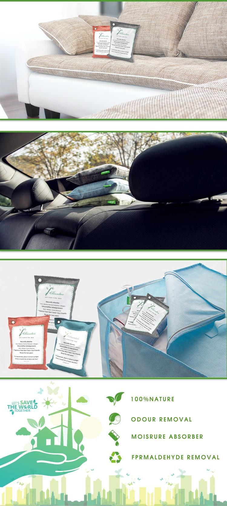 High-Quality Aromatherapy Car Perfume Air Freshener Car Bamboo Charcoal Bag