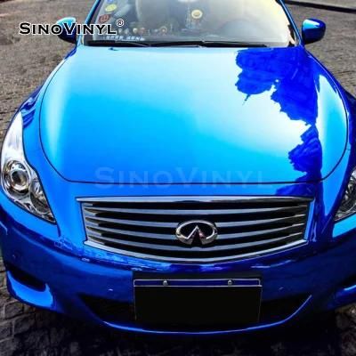 SINOVINYL 1.52*18M Not fading Chrome Mirror Sliver Reflective Car Body Wrap Waterproof Vinyl