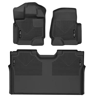 X-Act Contour Front &amp; 2ND Seat Floor Liners Fits 2015-22 Ford F-150 Supercrew (2021 Models Without Factory Underseat Storage Box