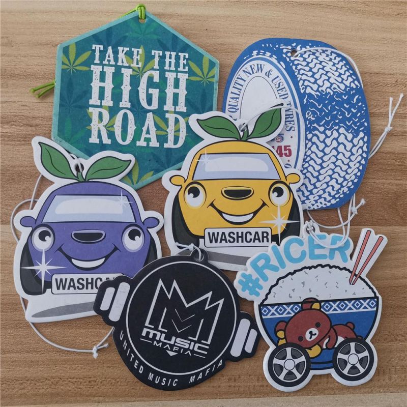 Different Smells Custom Air Freshener Car Customized Logo All Scents Refresh Paper Car Air Fragrance
